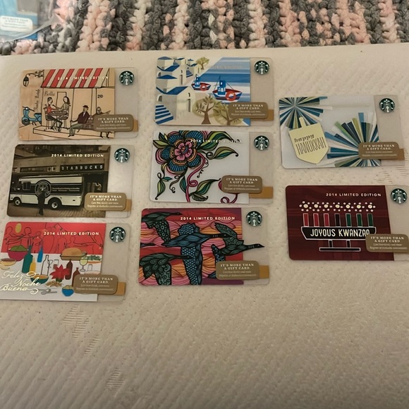 Starbucks Other - Starbucks 2014 Limited Edition gift cards unused mint condition 8 cards included